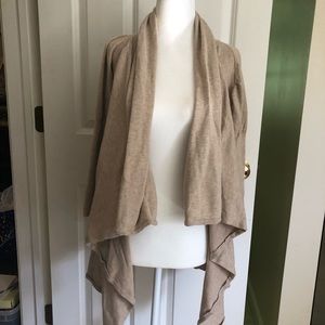 Tan waterfall cardigan